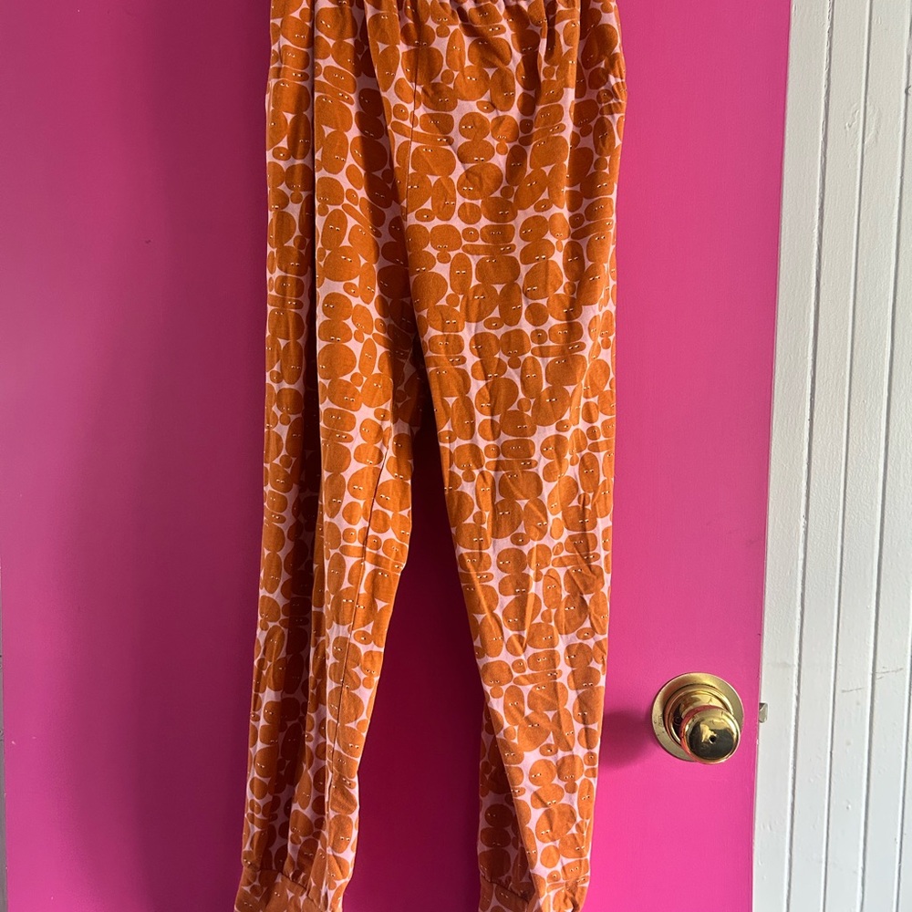 Nooworks Orange Patterned Track Pants